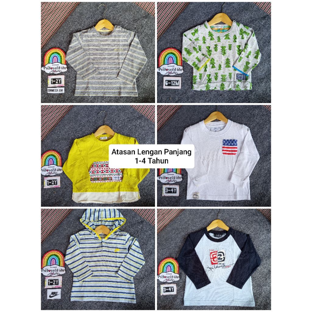 Atasan Lengan panjang anak/kaos panjang anak/baju anak/baju anak lengan panjang