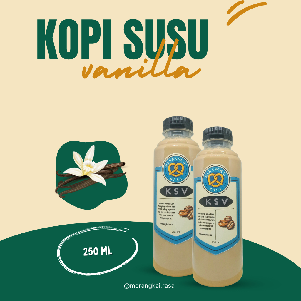 

Kopi Susu French Vanilla 250ml - Arabika & Robusta, Manis Balance, Aroma Lembut
