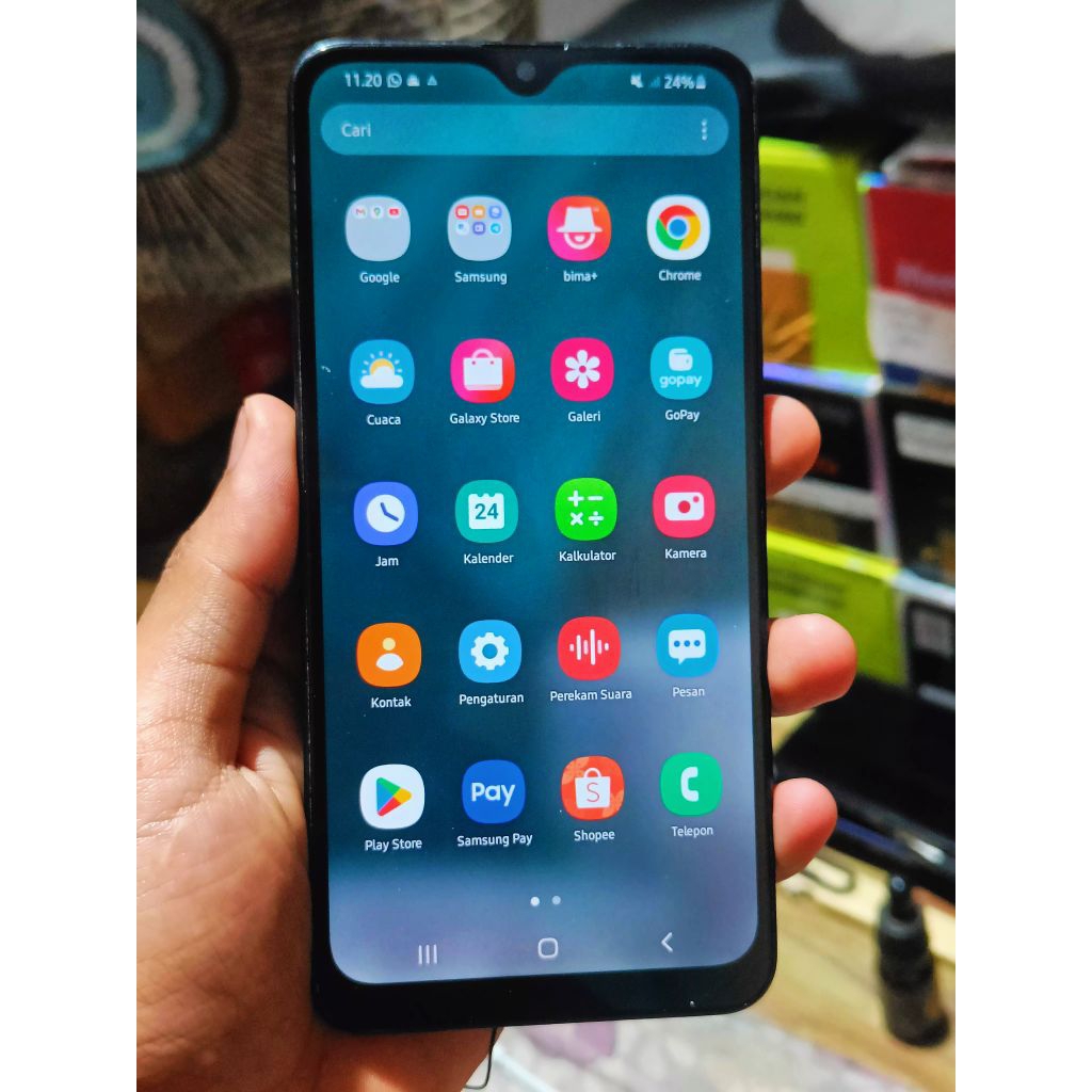 LCD TS TOUCHSCREEN FULLSET FRAME SAMSUNG A10S NORMAL ORIGINAL COPOTAN