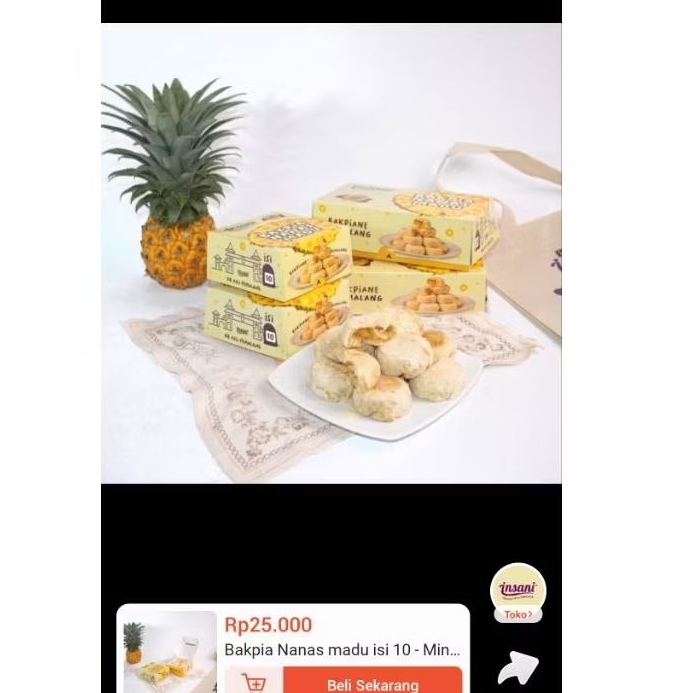 

Bakpia Nanas isi 10 biji