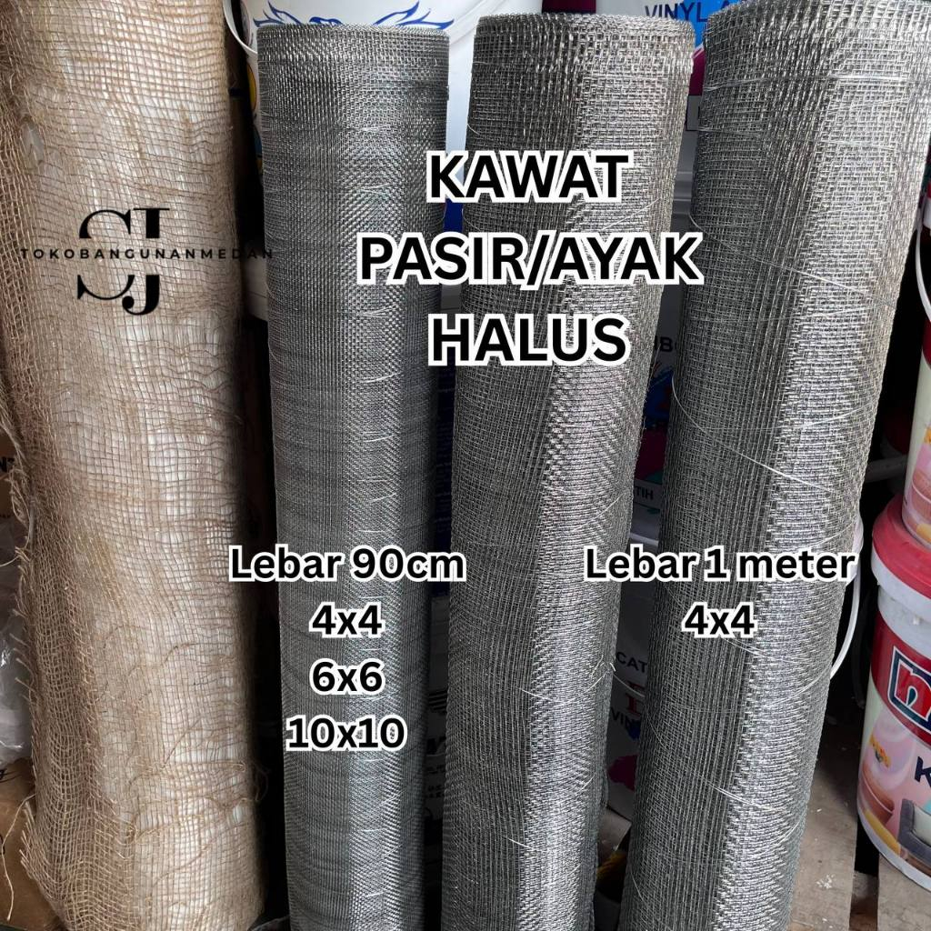 Kawat ayak pasir halus ringan 4x4 6x6 10x10 / ayakan pasir