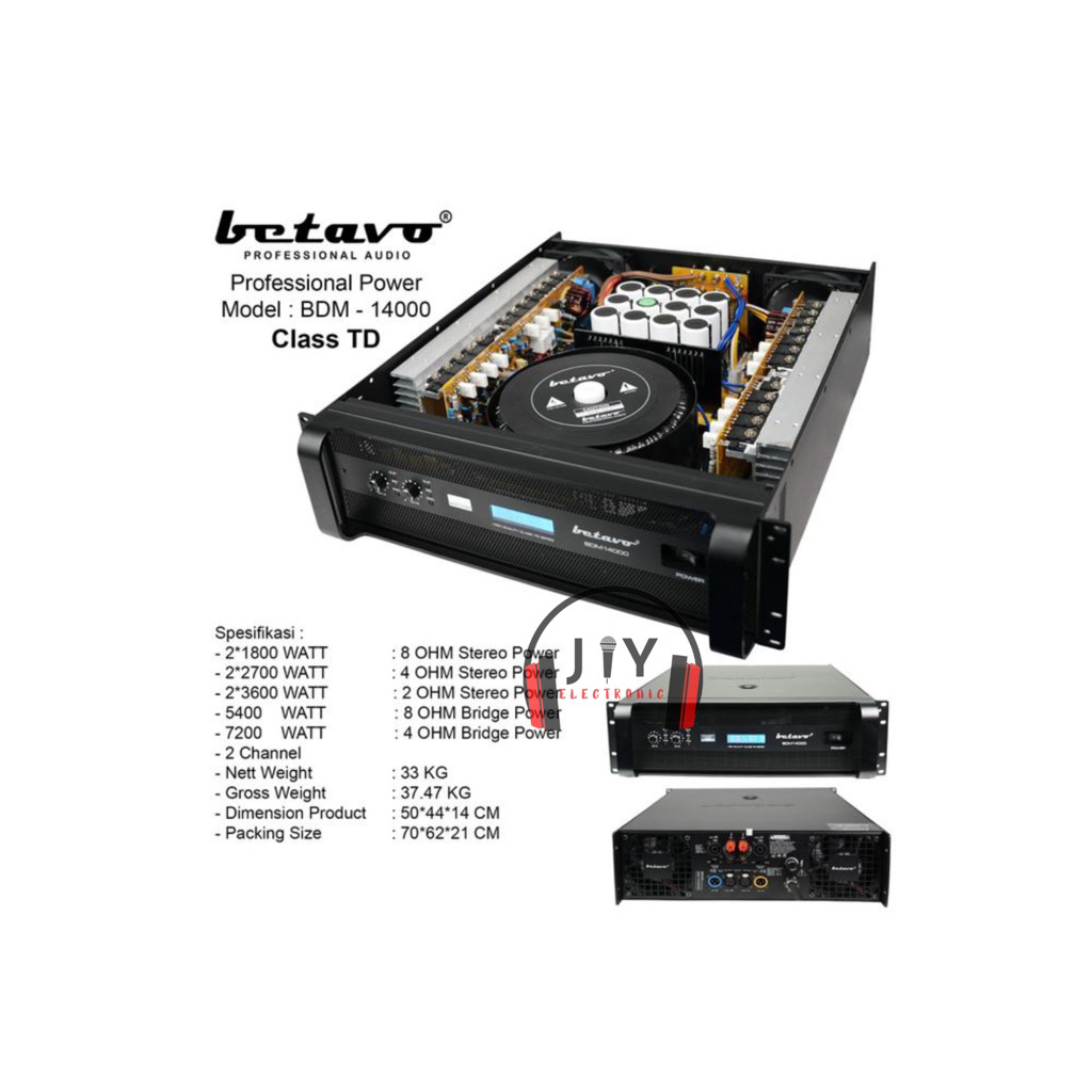 Power Betavo 2 Channel Class TD BDM-14000 BDM14000 BDM 14000