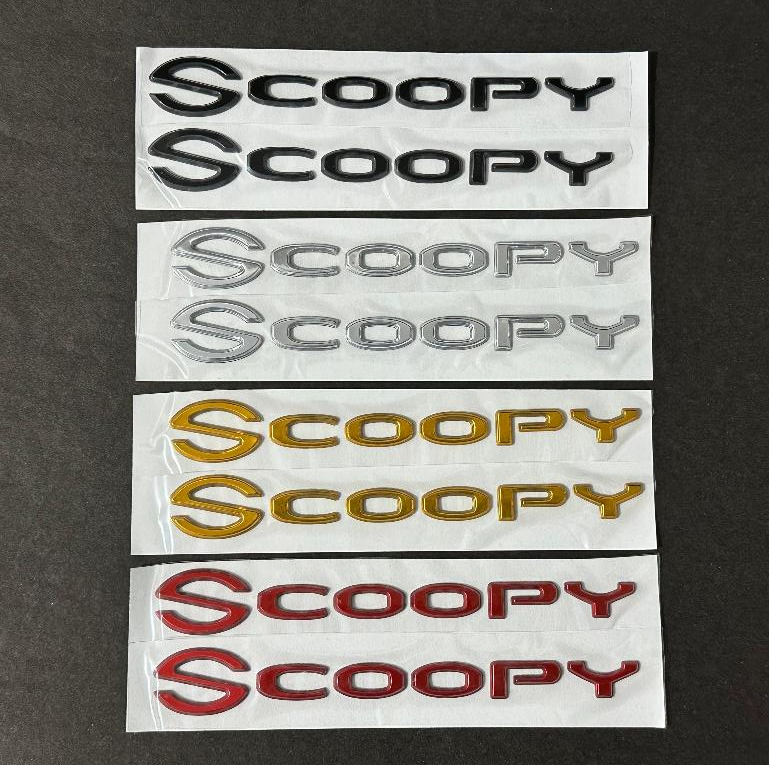 Emblem Logo Honda Scoopy Donat 2018 2019 2020 3D Timbul Scoopy Fi 2016 2017 Chrome Gold Red Black