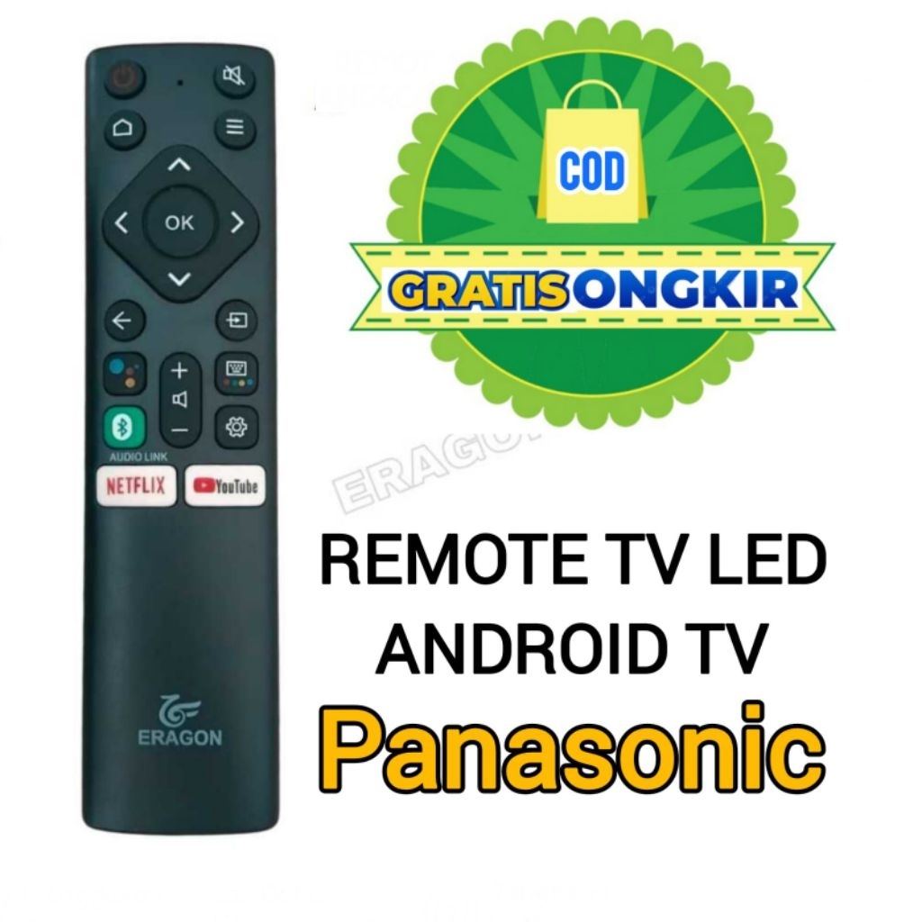Remote TV LED SMART DIGITAL android TV PANASONIC TANPA SETING GOOGLE