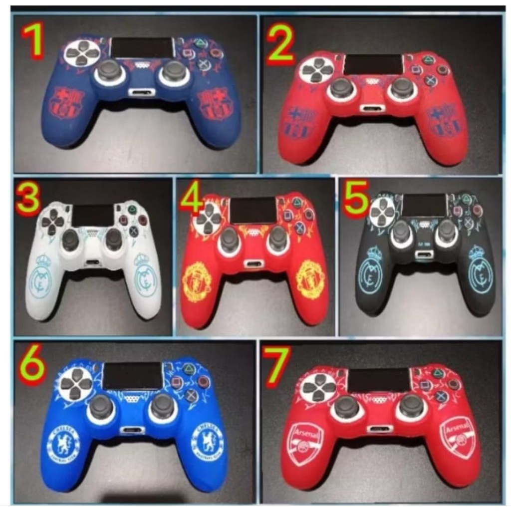 Karet silicon stik ps4 sarung stik pelindung motif club bola