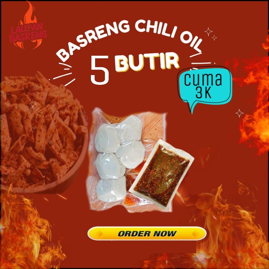 

Basreng mentah chili oil Kataji rajasari isi 5 butir cemilan pedas