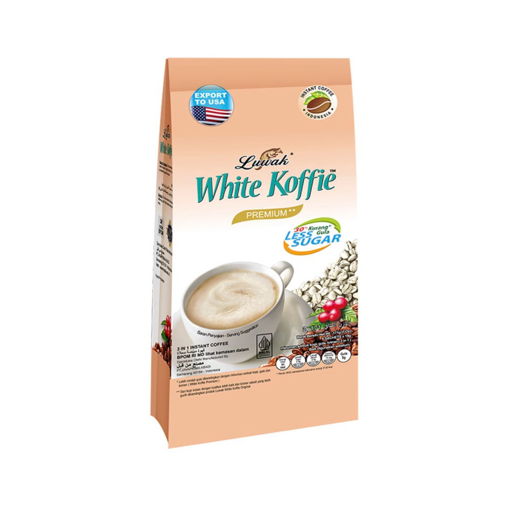 

LUWAK WHITE KOFFIE PREMIUM LESS SUGAR 9s