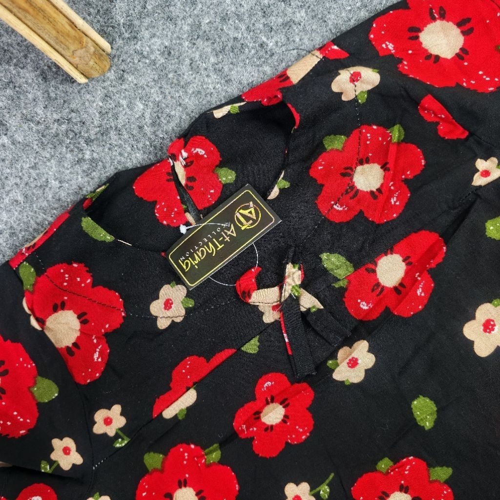 DASTER JULIA ANAK MOTIP BUNGA PANGANDARAN Fashion Cantik baju pantai,Daster anak perempuan bahan ray