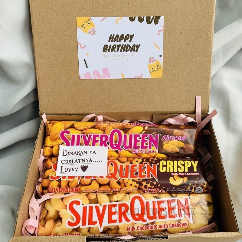 

JACOGIFT Kado Hampers Coklat Silverqueen 3 Pcs Untuk Hadiah Valentine Pacar Cewek Cowok