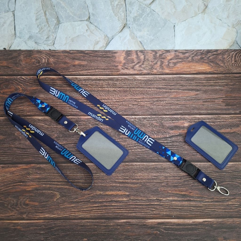 

TALI ID CARD LANYARD BANK MANDIRI BUMN + HOLDER (BISA SATUAN) READY STOK