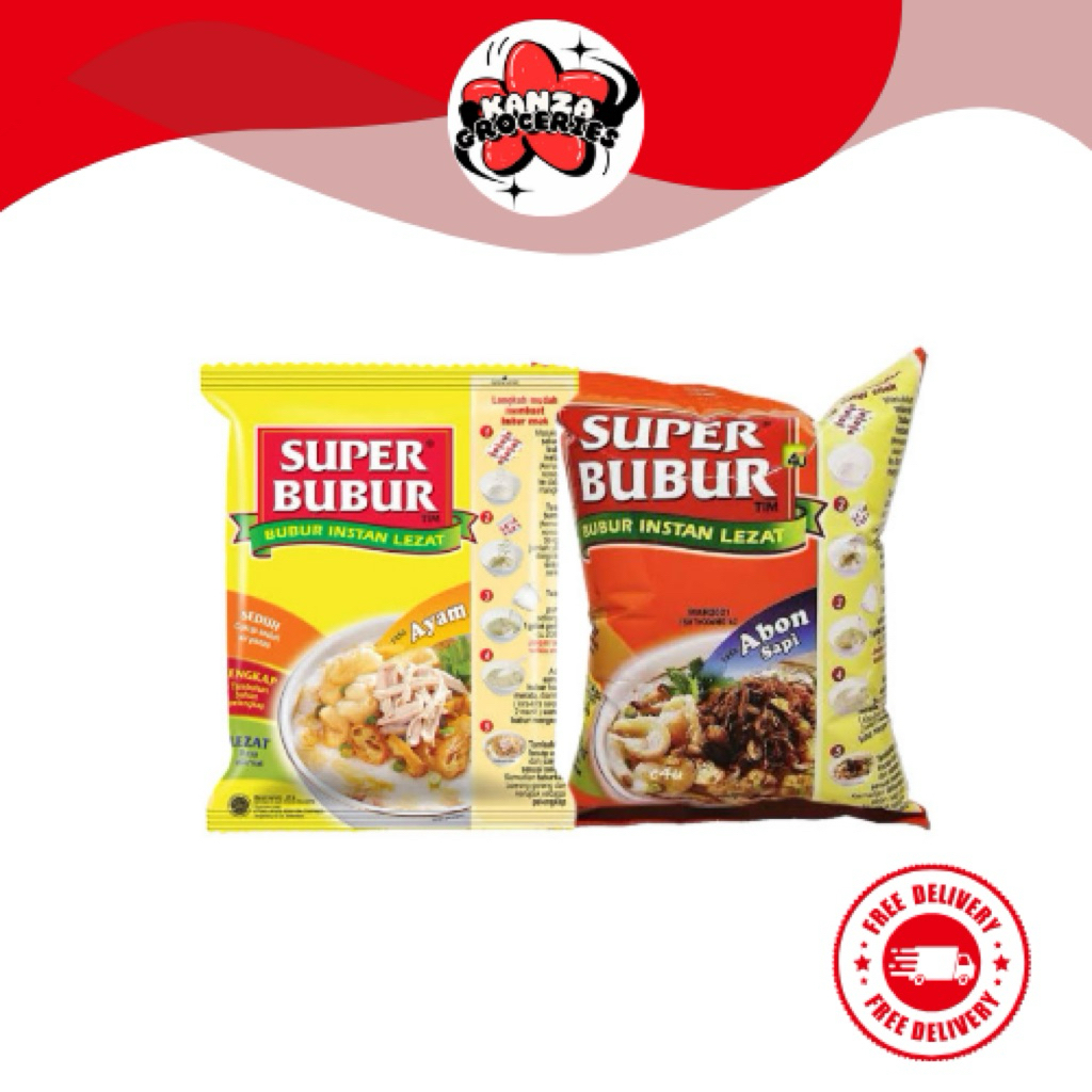 

Super Bubur Rasa Abon Sapi & Ayam Isi 10 400gr | Kanza Groceries