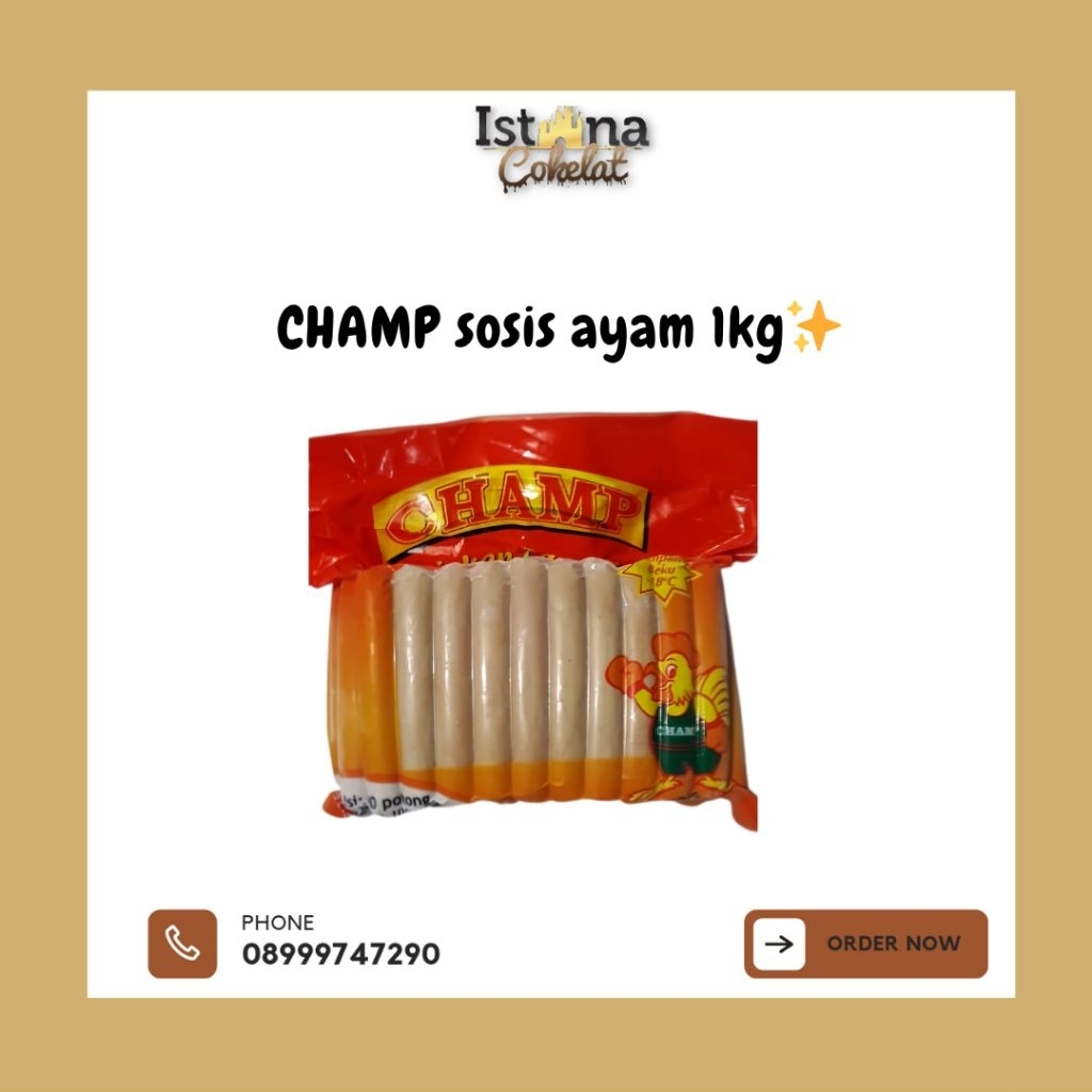 

[FROZEN] CHAMP Sosis Ayam 1 Kg