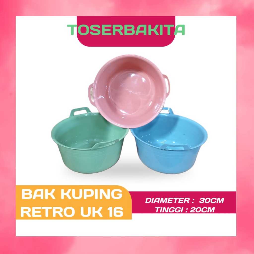 (TSK) 12PCS BAK KUPING RETRO UKURAN 16CM/BAK HAJATAN/BAK CUCIAN/BAK KUPING SERBAGUNA