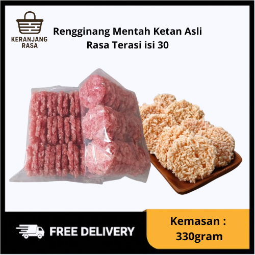 

Rengginang Mentah Ketan Asli Rasa Terasi Isi 30 Makanan Khas Bandung