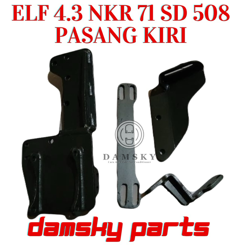 Bracket Dudukan Compressor AC Mobil Elf 4.3 NMR 71/81 NKR 71 Sanden 508 / 507 Pasang Kiri