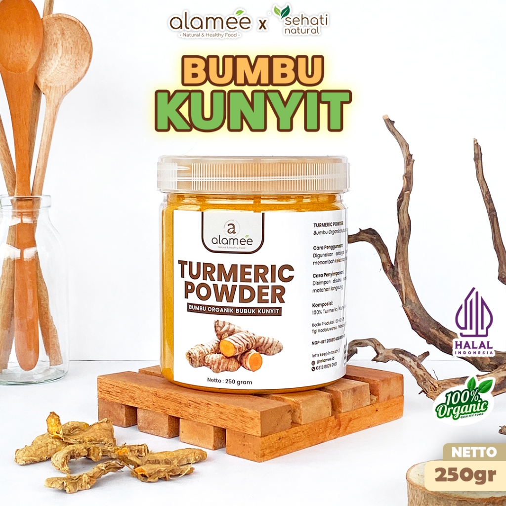 

Kunyit Bubuk Turmeric Powder Ground Bumbu Dapur Organnik Rimpang Rempah Murni Asli Tanpa Campuran