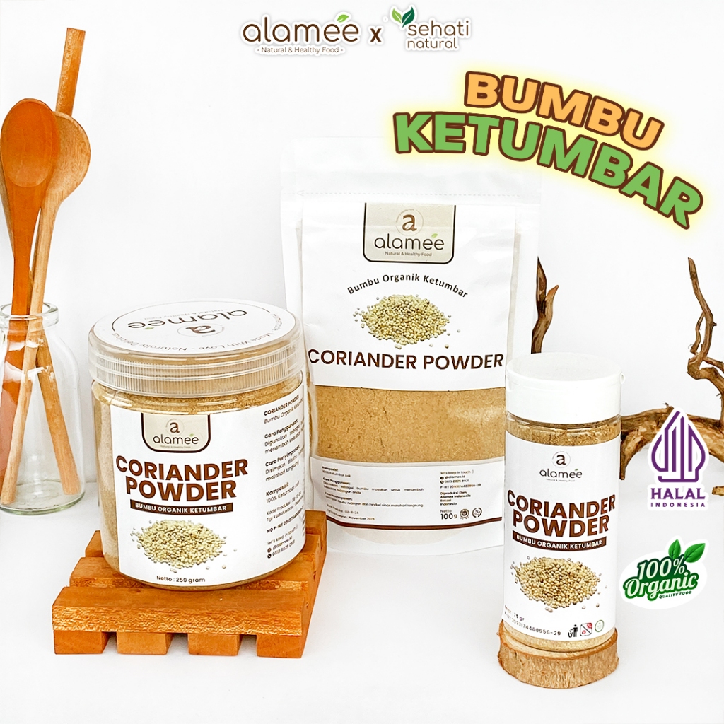 

Ketumbar Bubuk Organik Bumbu Dapur Coriander Powder Rempah Rimpang Murni Asli Tanpa Campuran Alami
