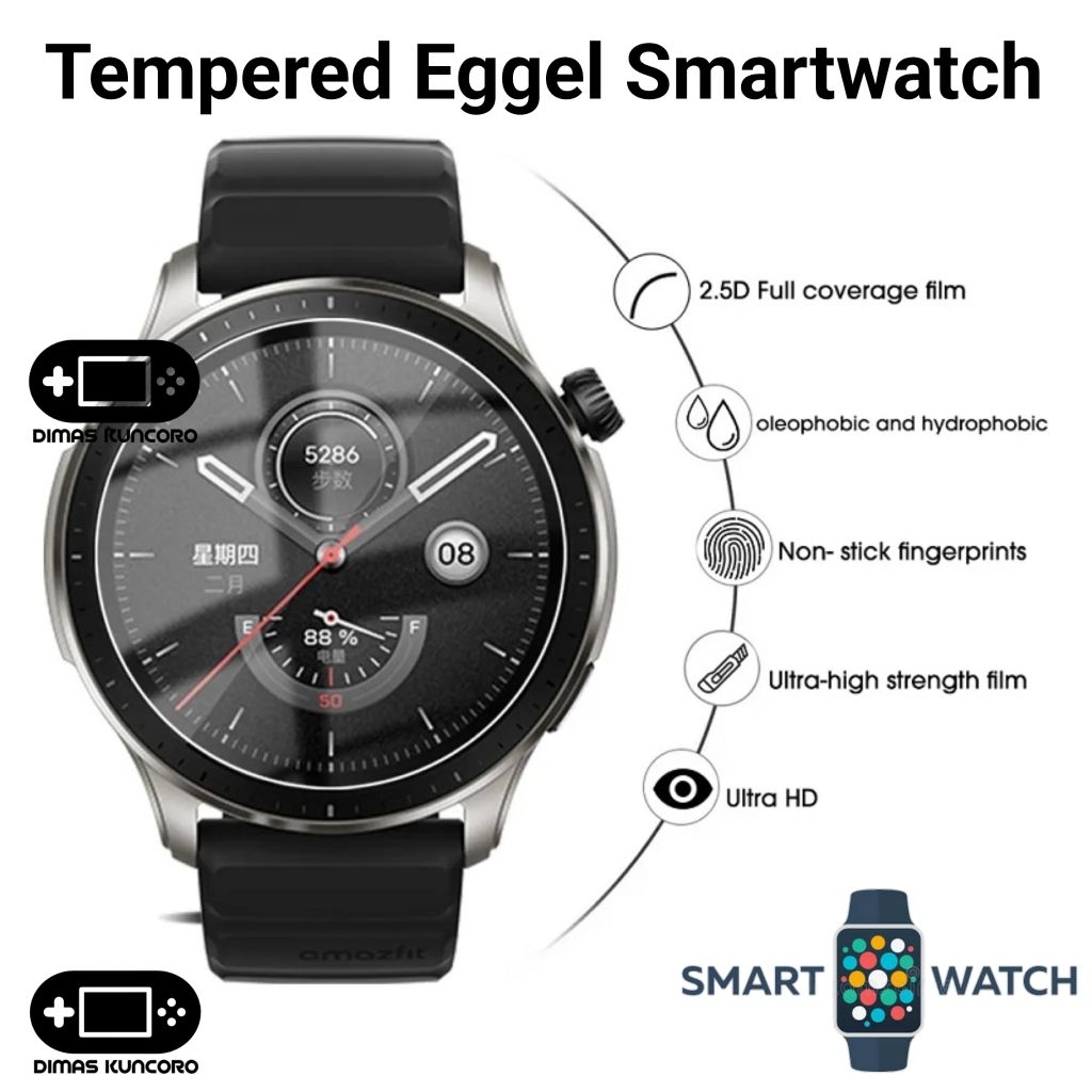 Tempered Eggel Smartwatch anti gores glass pelindung layar antigores eggel tempo 4 pro 4r 4 active 3