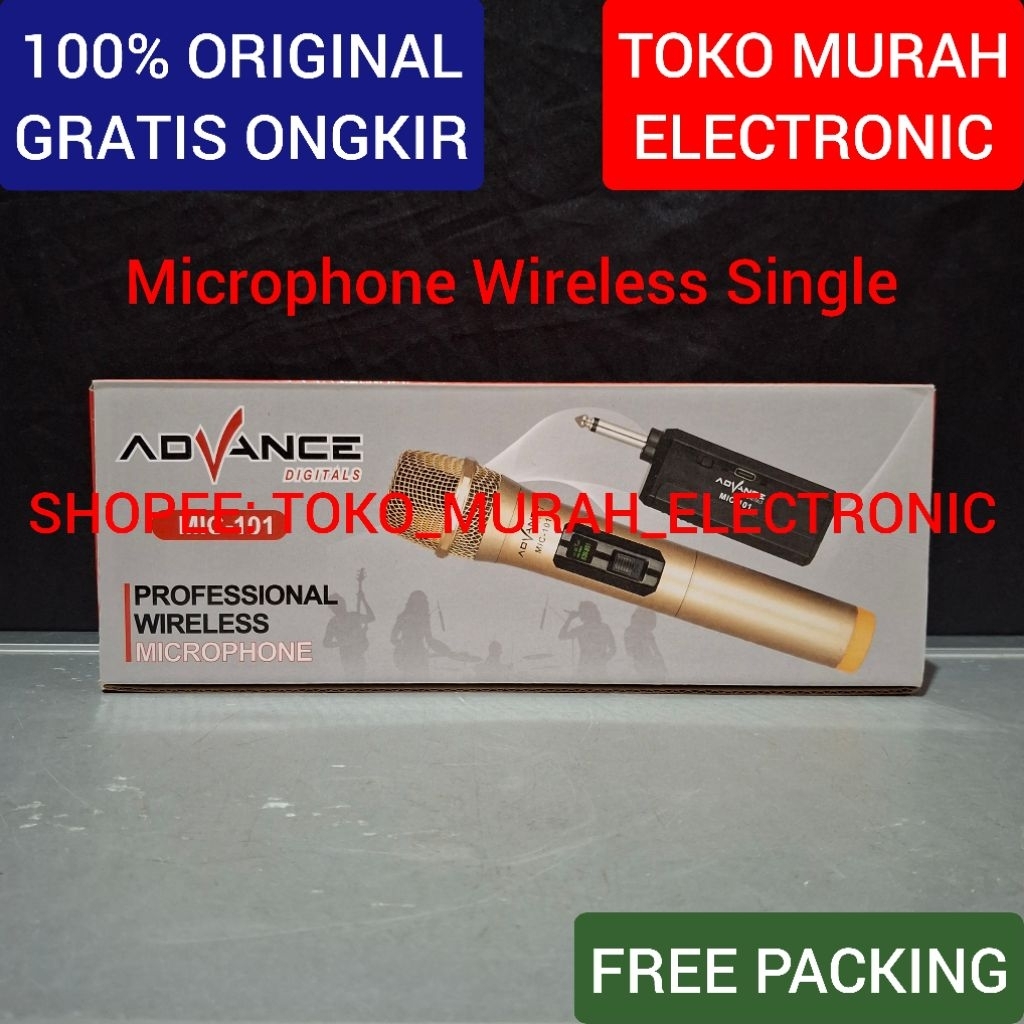 TME - Microphone Wireless Advance MIC-101 Original Single