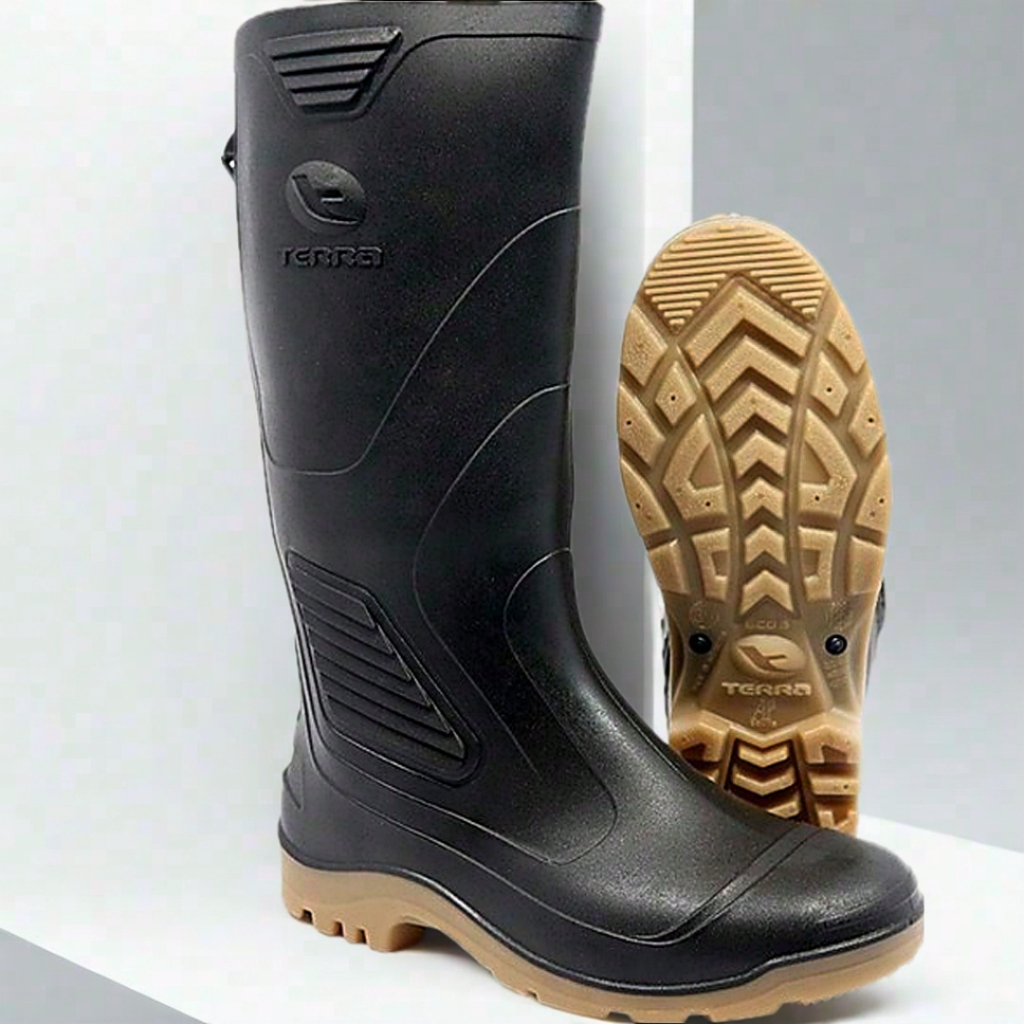 AP Boots Terra Eco 3 Hitam / Sepatu Boot Sawah Panjang Pria