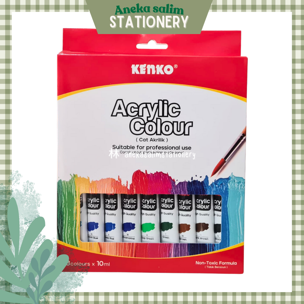 

Anekasalim - Cat acrylic kenko 18 warna x 10ML ARC-10-18C