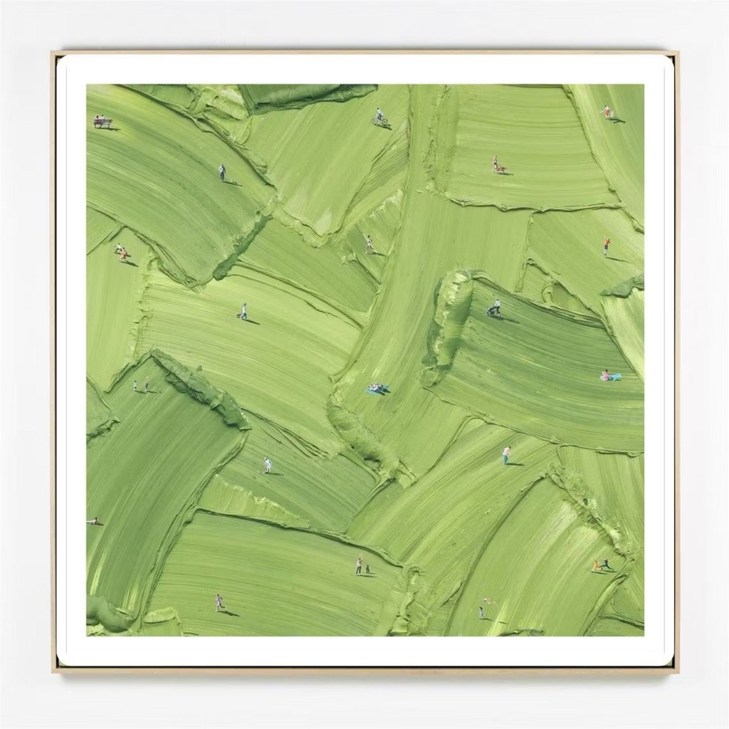 Lukisan Abstrak Tekstur 3D - Lukisan Tangan Asli - Hiasan Dinding Ruang Tamu