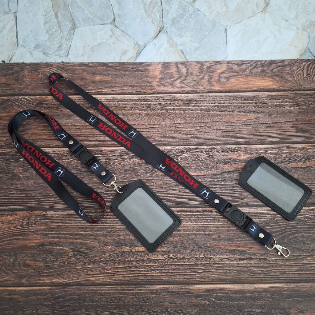 

TALI ID CARD LANYARD HONDA + HOLDER (BISA SATUAN) READY STOK