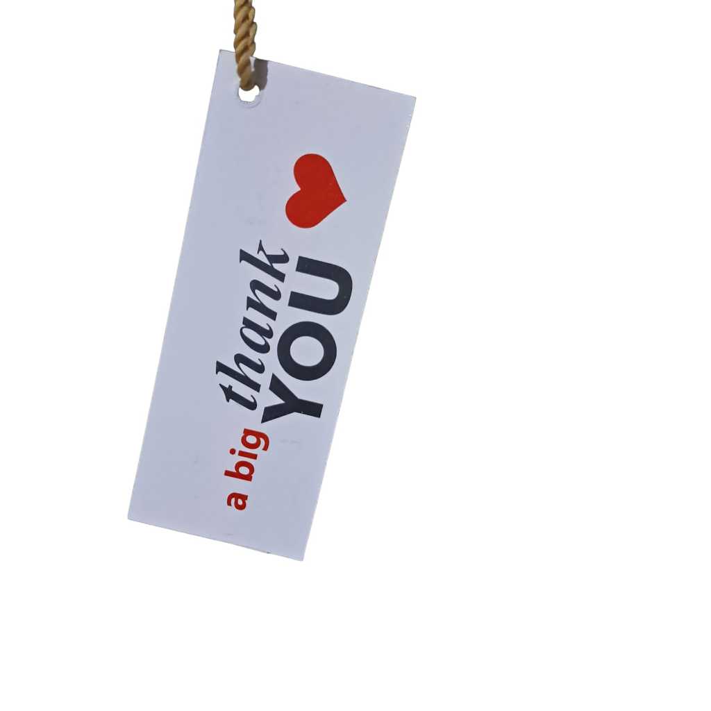 

Ready Stok Hangtag Thank You Card 100pcs