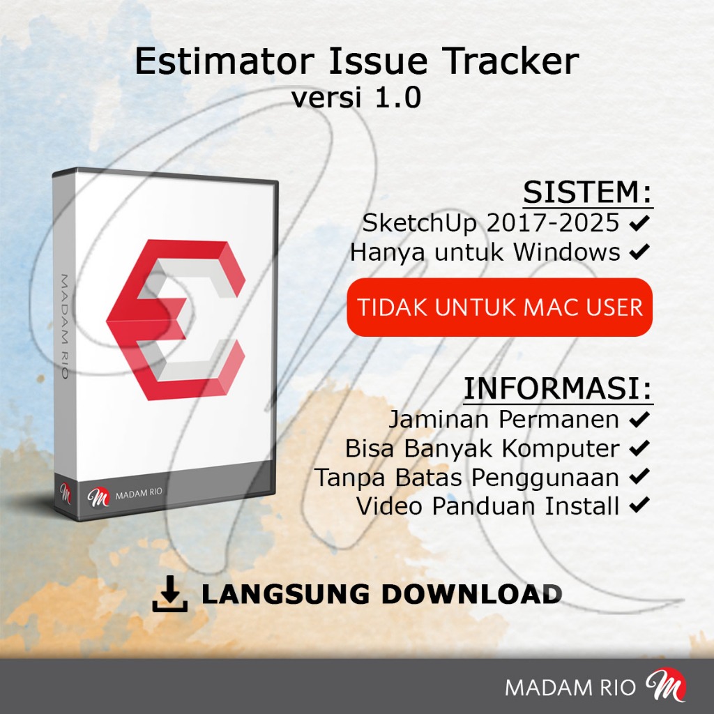 Estimator Issue Tracker Plugin Untuk SketchUp Tanpa Batas