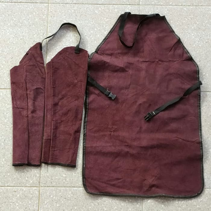 apron kulit lengan badan strap lokal