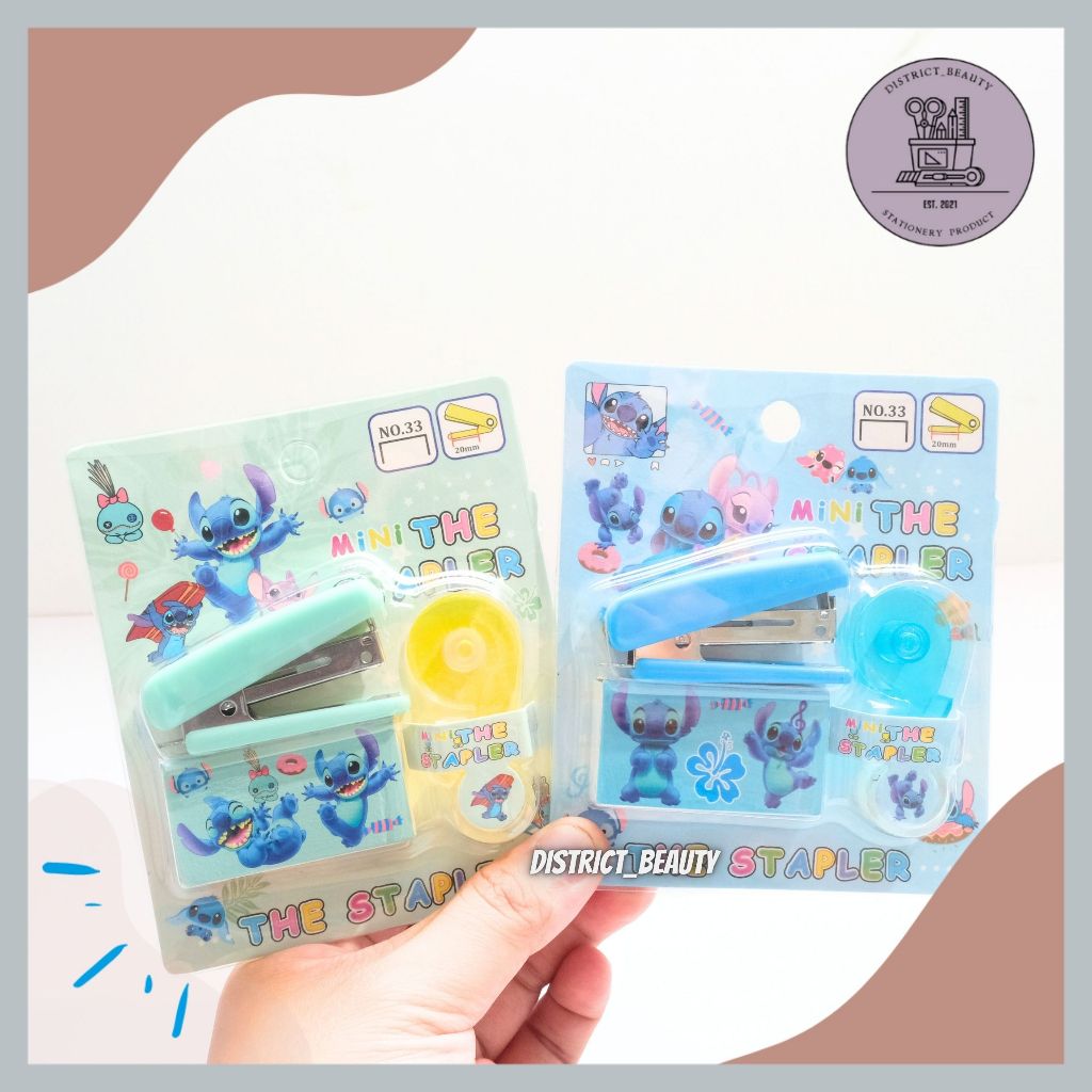 

STAPLER 3 IN 1 STITCH STAPLER STAPLES STITCH FREE SOLATIP MINI ISOLASI MINI BERGAMBAR STITCH STAPLES MINI STITCH LUCU TERMURAH