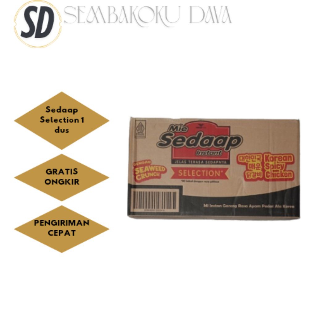 

Mie sedaap selection 1 dus isi 40 pcs