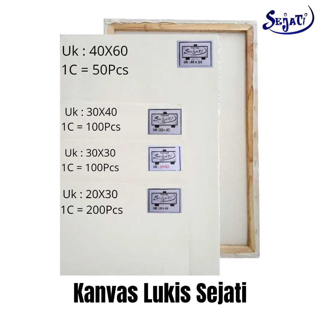 

Kanvas Lukis Ukuran 20x30, 30x30, 30x40 dan 40x60