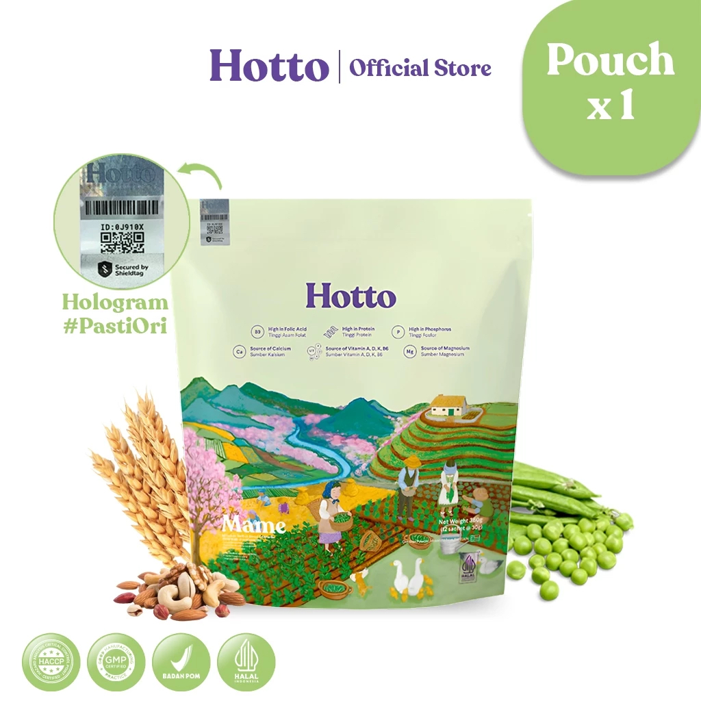 

Hotto Mame 1 Pouch 12 Sachet Hotto Mame Edamame Sereal Tinggi Protein