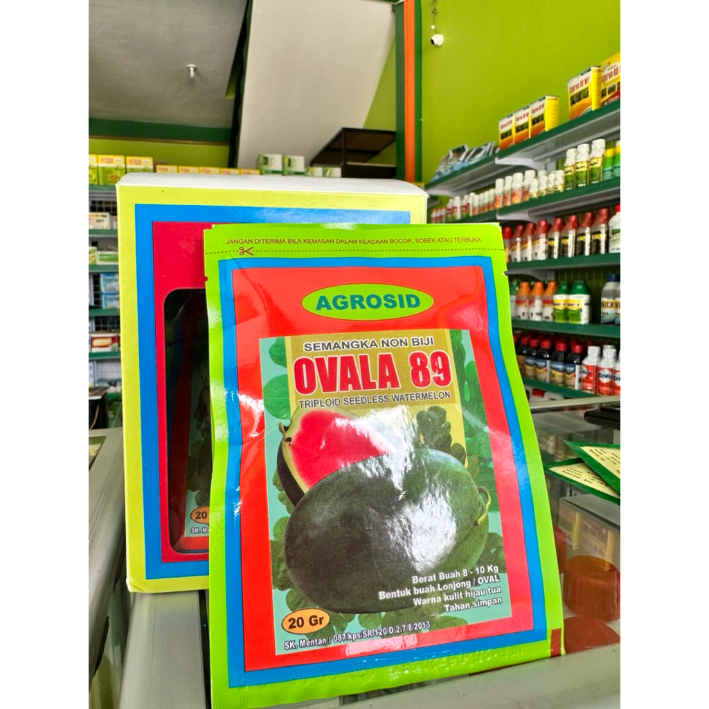 BENIH SEMANGKA OVALA 89 (ORIGINAL) - AGROSID - 20gram. Isi 330 butir