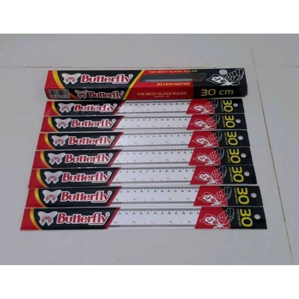 

Penggaris Butterfly 30cm // Penggaris Plastik 30cm