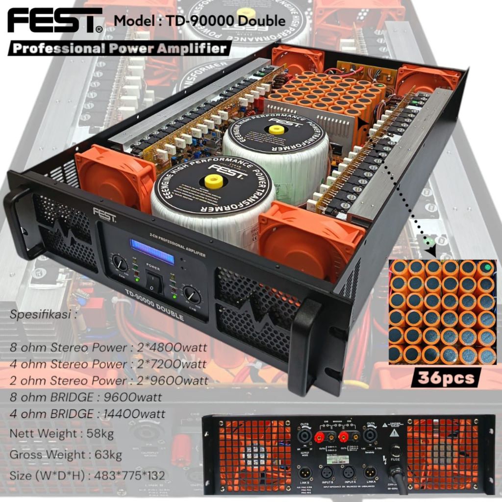 POWER FEST TD90000 DOUBLE POWER AMPLIFIER CLASS TD