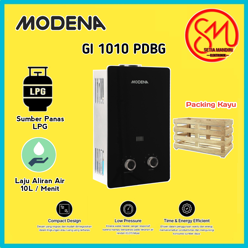 44Cipay - Modena Water Heater Gas Gi 0610 Gi 1010 Gi 0631 Gi 0680 Pemanas Air Digital