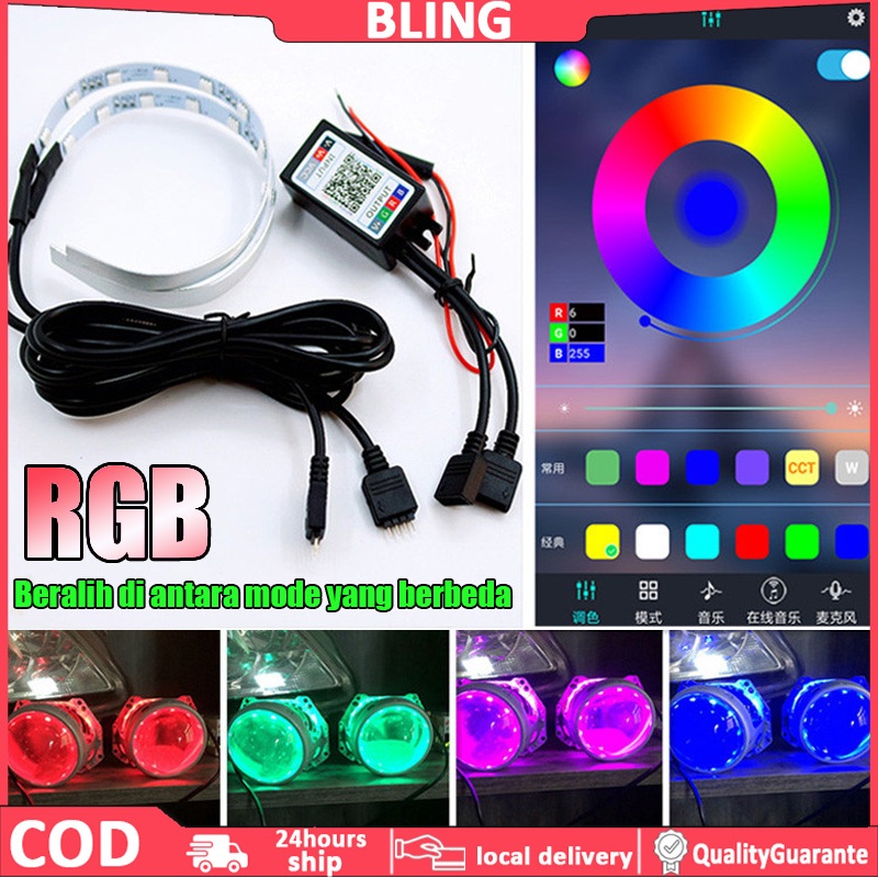 22Led Devil Rgb/demon Eyes Rgb/devil Eyes Rgb/Mobile App/lampu Devil Rgb/lampu Demon Devil Eyes