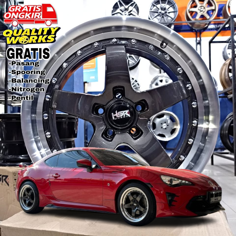 Velg Racing Mobil Toyota FT86 Ring 18 Pcd 5x100 Velg Celong Hsr Wheel Bob