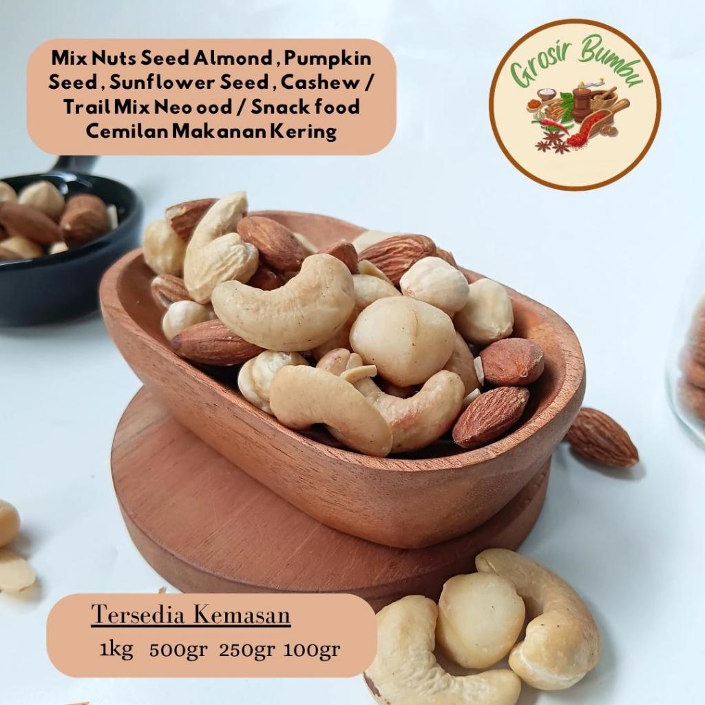 

Mix nuts seed 250gram almond , pumpkin seed , sunflower seed , cashew / trail mix neo ood / snack food cemilan makanan kering