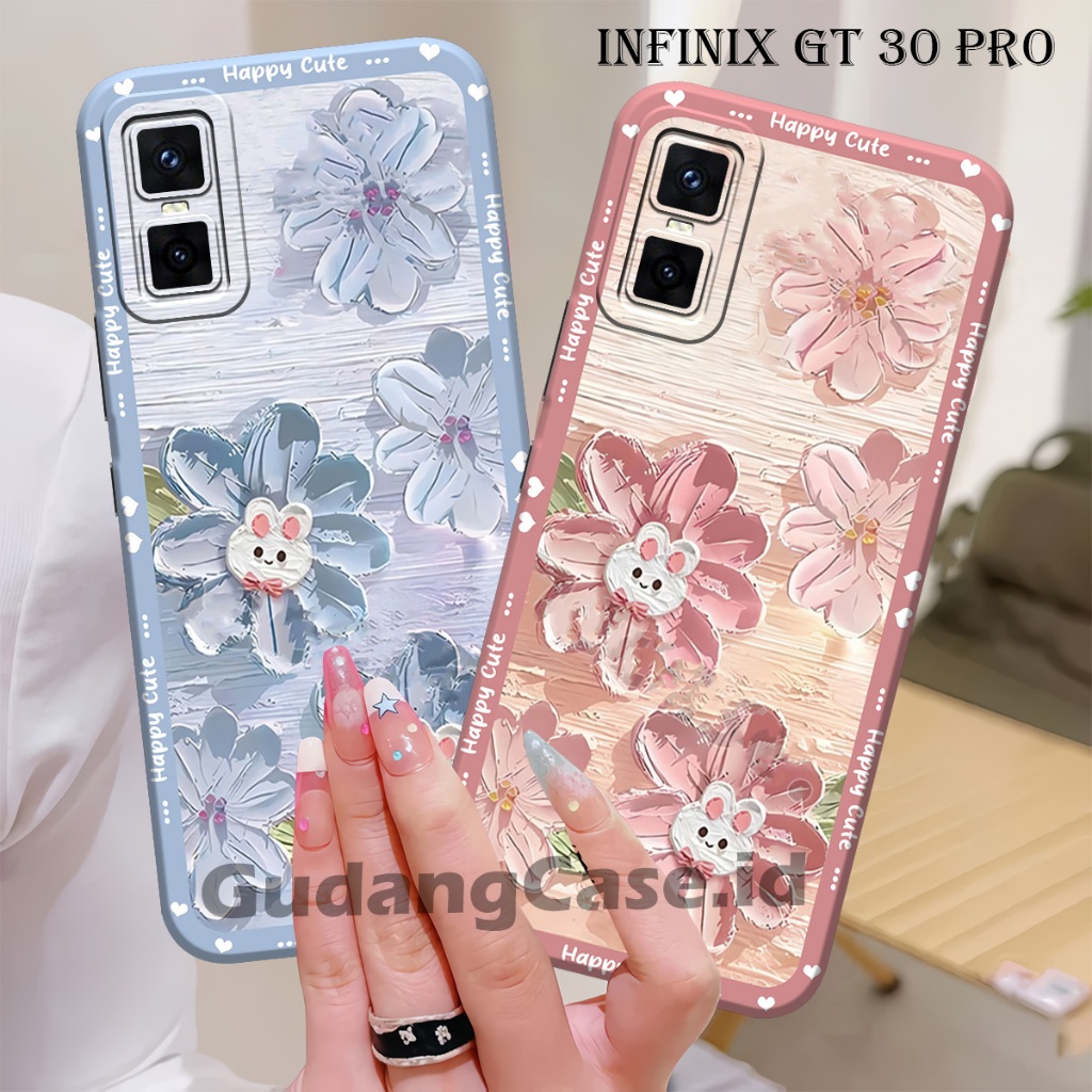 Case Untuk Infinix GT 30 Pro / GT 20 Pro / GT 10 Pro Casing Lentur Pelindung Kamera Motif Bunga