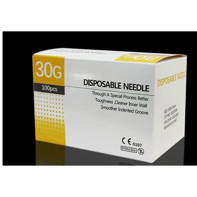 Jarum Meso injeksi estetis medis 30g 32G 4mm 34g jarum Mesotherapy Nano
