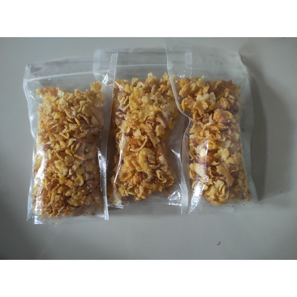

emping jagung grade A renyah siap saji 50gram rasa ORIGINAL gurih rasa bawang