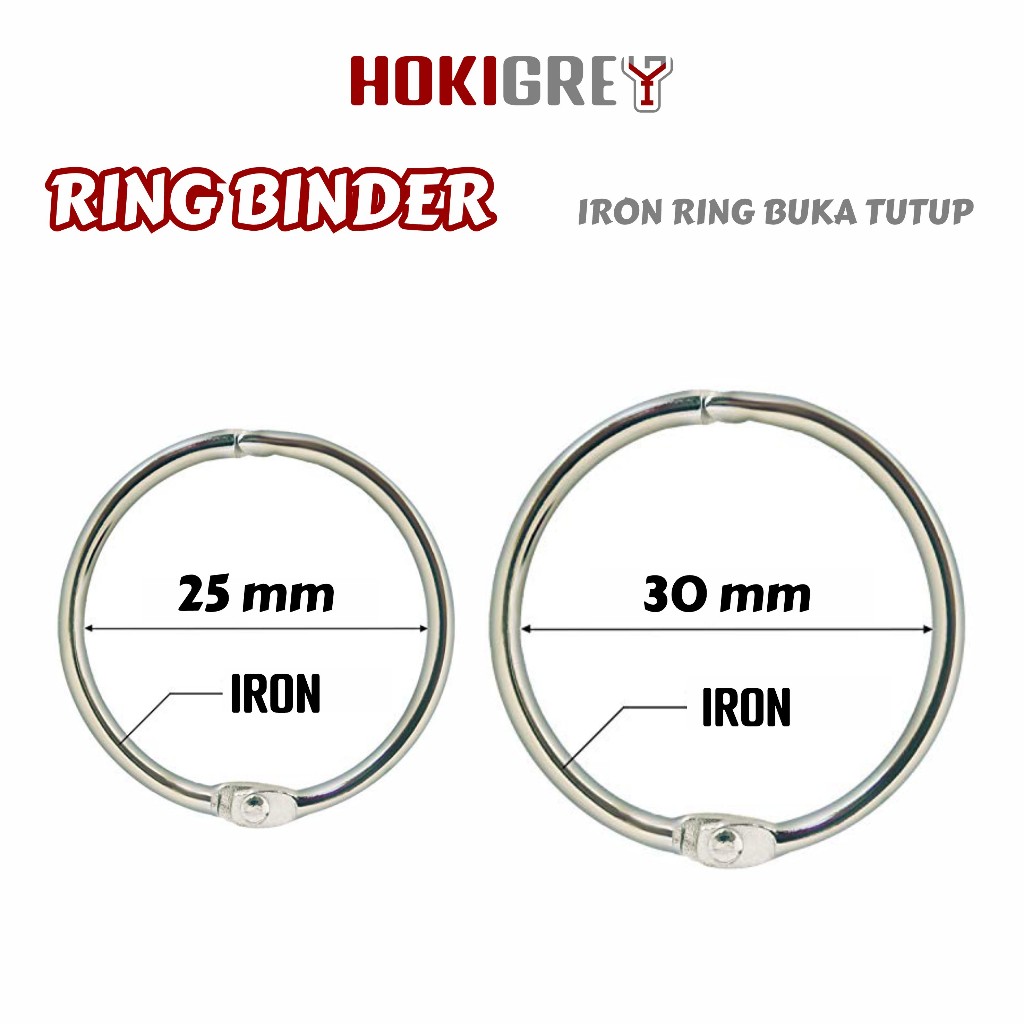 

Ring Binder - Iron Ring Buka Tutup 25mm / 30mm Penyatu Lembaran Kertas