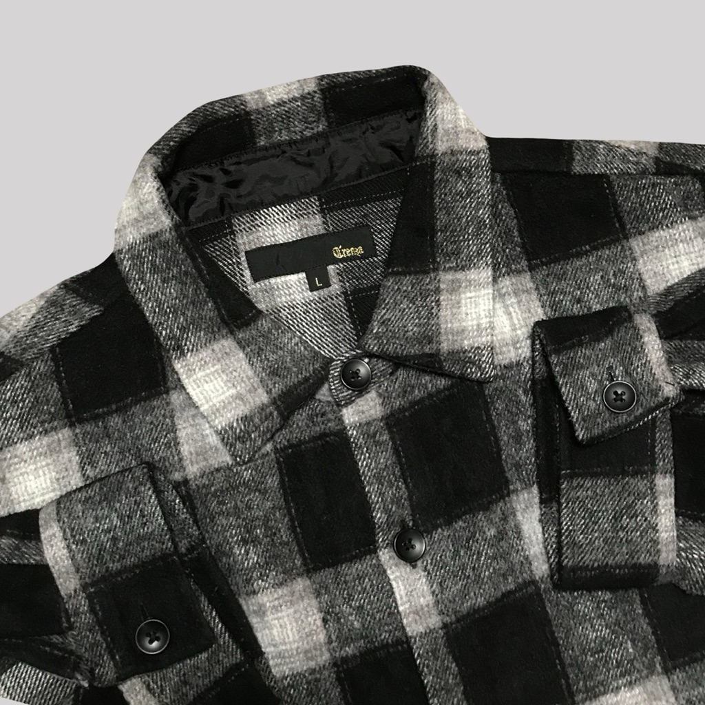 Kemeja Wool Wol Veterano Trenza Hitam - L (5)