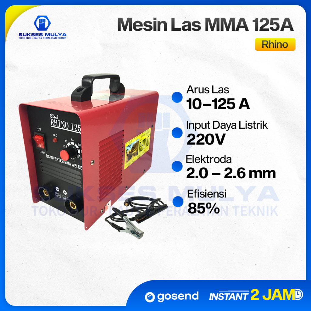 Mesin las /Travo las listrik RHINO 125A 900watt