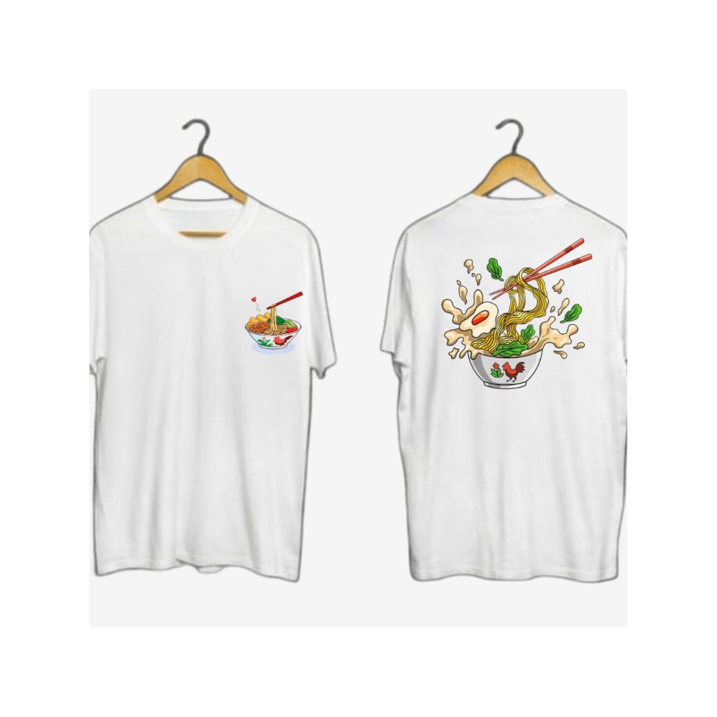 kaos motif mie ayam  distro keren atasan pria dewasa