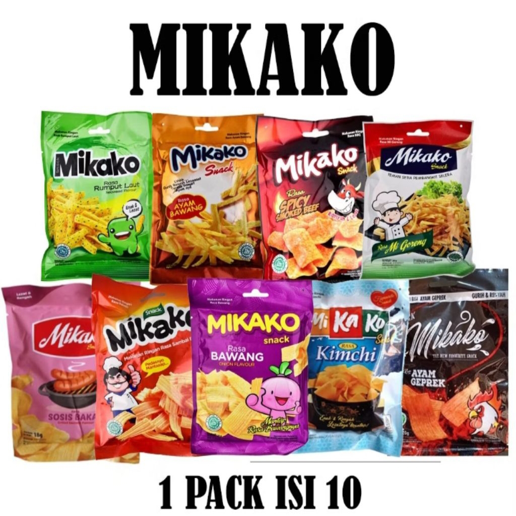 

Snack Viral Mikako kripik 1pack isi 10 terlaris