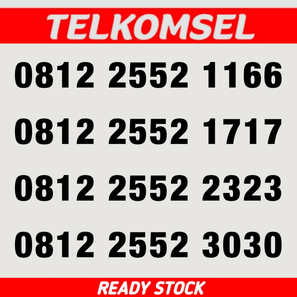 Kartu Perdana Nomor Cantik Telkomsel Simpati ABBA ABAB - 0812 2552 1166 - 0812 2552 1717 - 0812 2552